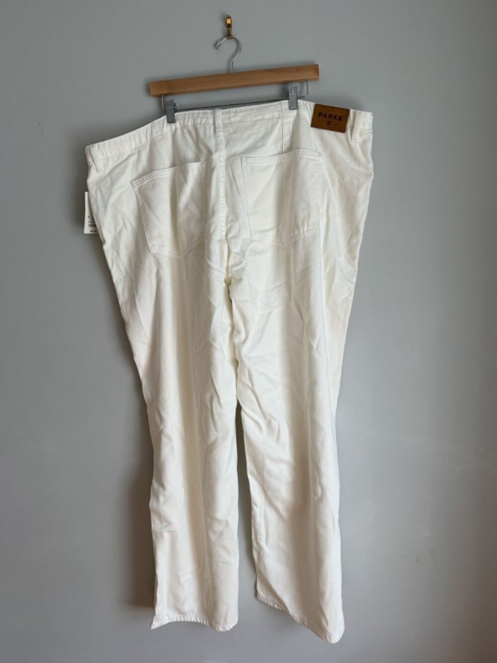 NWT Parke x Target Mid Rise Drawstring Baggy Jeans Cream Size 24 $55 [jb] - Picture 5 of 8